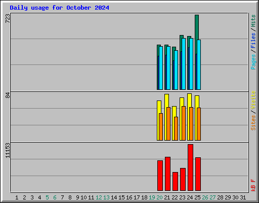 Daily usage for October 2024