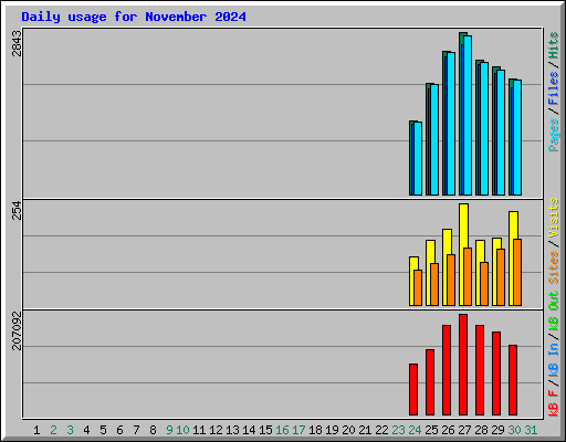 Daily usage for November 2024