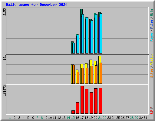 Daily usage for December 2024