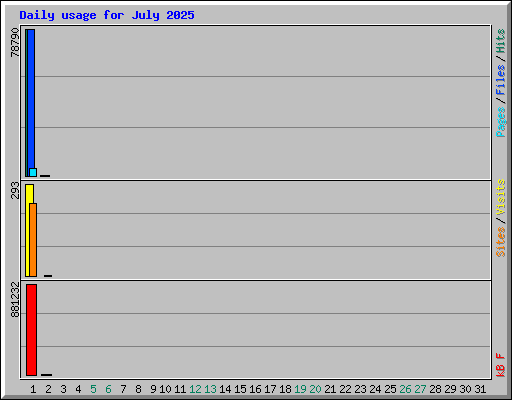 Daily usage for July 2025