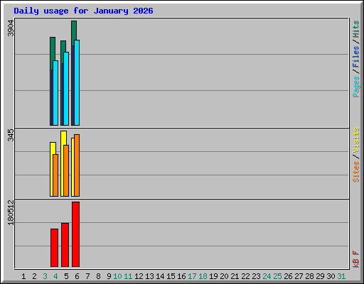 Daily usage for January 2026