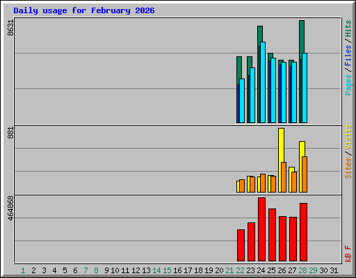 Daily usage for February 2026