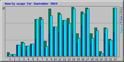 Hourly usage for September 2024