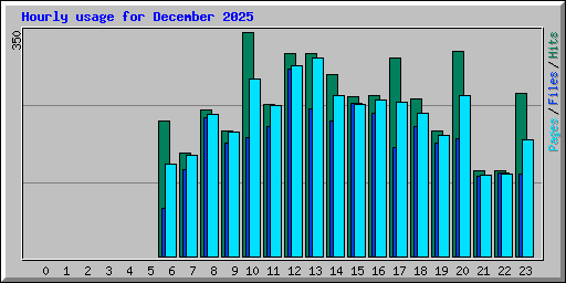 Hourly usage for December 2025
