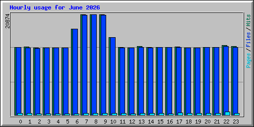 Hourly usage for June 2026