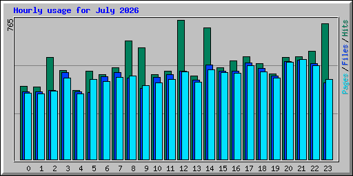 Hourly usage for July 2026