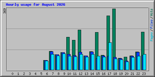Hourly usage for August 2026