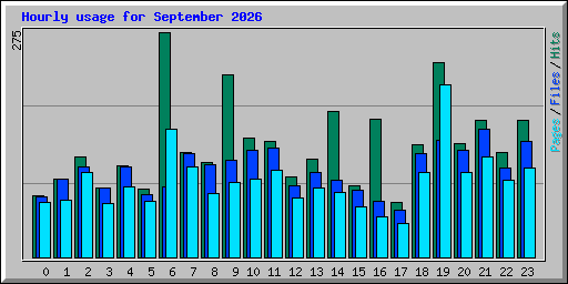 Hourly usage for September 2026